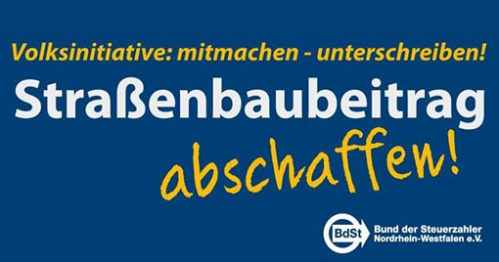 Volksinitiative: Straßenbaubeitrag abschaffen